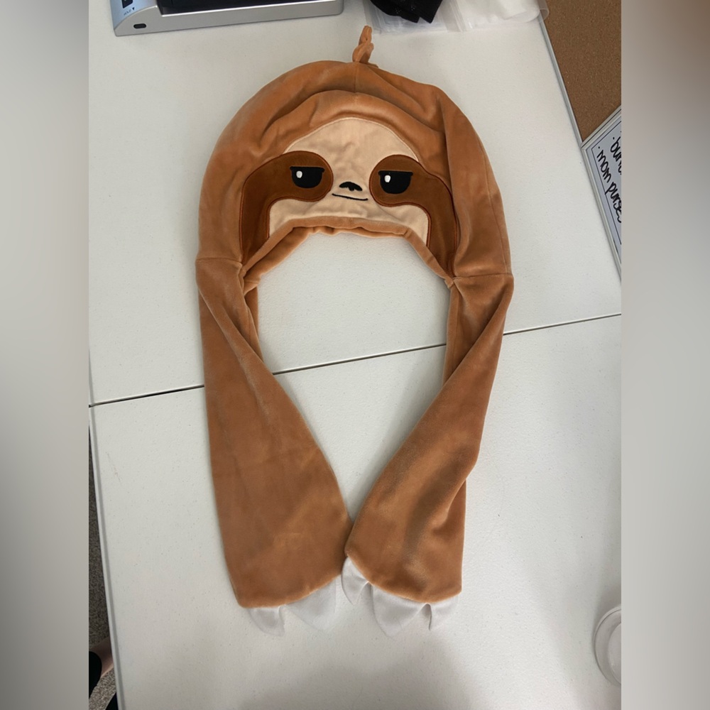 NWOT Teeturtle young adult youth sloth soft warm long winter hat